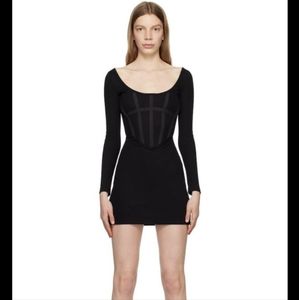 Dion Lee Black Corset Mini Dress